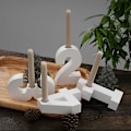 Miniatyrbild 2 av 5: 1-4 Nummerform, DIY Silikonform, 3D Handgjorda Ljusstakeformar, Gipsform, Ljusstakeform Number 1-4