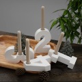 Miniatyrbild 2 av 5: 1-4 Nummerform, DIY Silikonform, 3D Handgjorda Ljusstakeformar, Gipsform, Ljusstakeform Number 4