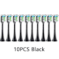 Pikkukuva 1 / 4: 10 kpl Vaihtoharjaspäät Dupont Pehmeä Sopiva Vacuum Health Hammasharjan Harjan Suuttimet Yhteensopiva Soocas X3/x3u/x5 Sonic Sähköhammasharjan Kanssa 10Black