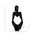 Miniatyrbillede 1 af 5: Farverige Graffiti Abstrakt Harpiks Håndlavet Håndværk Skulptur Tænker Figur Statuette Hjem Dekoration Indvendig Kontor Skrivebord Pynt Black Thinker Middle 24x13x10cm