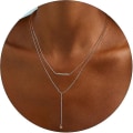 Miniatyrbillede 1 af 5: Bebetter Lariat Guld Halskæde Til Kvinder, Fin Lang Halskæde 14k Guldbelagt/sølv Y-formet Vedhæng Halskæde Trendy Lagdelt Cz Perlekæde Drop Nec Y Layered Box-GD