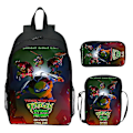 Miniatyrbild 5 av 5: 2024 Nya Teenage Mutant Ninja Turtles Skolväska Axelväska Pennväska 3-pack 16\" Ryggsäck Cartoon Tryckt Väskor Pojkar Födelsedagspresent T-12
