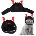 Miniatyrbilde 1 av 5: Katt Halloween Gresskar Kostyme, Hund Halloween Gresskarhatt Kjæledyr Hodeplagg For Halloweenfest, Justerbar Gresskarhatt For Valp Katt Black