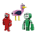 Miniatyrbilde 1 av 3: Gobricks Garten of Banban Brickspill med Flamingohode MOC Byggeklosser Barneutdanning 2 set