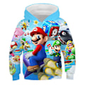 Miniatyrbilde 2 av 3: Super Mario & Sonic Barnas Hettegensere Nyhetstrykk Hettegensere Pullover Topper For Gutter Og Jenter Fest Og Bursdagsgaver E 6-7 Years