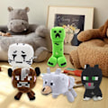 Pikkukuva 2 / 5: Ihana ja eloisasti näyttävä korkean simulaation Minecraft-pehmolelu, täytetty piirretty pelihahmo-sika, mustekala, kissa, pehmolelu, kodin koriste 7