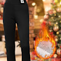 Pikkukuva 5 / 5: Fleece-vuoratut Legginsit Talvilegginsit MUSTA y Musta Black 4XL