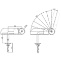 Miniatyrbillede 2 af 5: 2 stk. Sofa Justerbar Højde Vinkel Hardware Sofa Hovedgærde Klik Mekanisme Multifunktionel Justerbar Hængsel 90