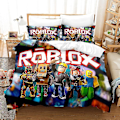 Miniatyrbild 1 av 3: R09 Roblox 3D-tryckt Sängklädesset Täcke Överkast Kuddfodral Barnpresent