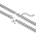 Miniatyrbillede 2 af 5: Initial A-z Cuban Link Kæde Halskæde Til Drenge Mænd Kvinder Bogstav Vedhæng Rustfrit Stål 6,5 mm 18+2 Tommer Smykker Gave Silver X