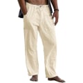 Miniatyrbilde 1 av 2: Herre Linbukser Casual Strandbukser 6 Farger Brown XL