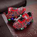 Miniatyrbilde 2 av 4: Barnsportsko Spiderman med lysende joggesko for barn LED-lysende sko for gutter red 27