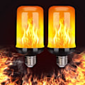 Miniatyrbillede 1 af 5: Flammelampe | Flammeeffekt-pære | LED-flimrende lyspære, 4 lystilstande indendørs