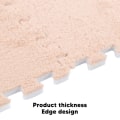 Miniatyrbillede 2 af 5: 10 stk. Plysstofgulvmatte Blød Tyk Split Fuge Interlocking Plysstofgulvtæppe Light Tan