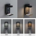 Miniatyrbilde 4 av 5: 2-pakks LED-vegglampe for innendørs bruk med USB-port, 12W, tri-farge, dimmbar, moderne vegglampe med bryter, veggleselampe, 330° roterbar nattlampe