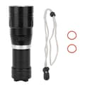 Black Aluminum L2 LED Diving Flashlight Stepless Dimming Waterproof Underwater Flashlight for Camping