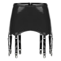 Pikkukuva 1 / 5: Naisten Lakinahkaiset Garterit Metallisella Kiinnityksellä Suspender Vyö Clubwear Lavalle Esitykseen Raveen Black XL