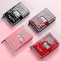 Miniatyrbillede 3 af 3: Dagbog med Lås til Piger - Læder Kodebog Journal Sød Hemmelig Dagbog Notebook med Kombinationsslås til Kvinder Voksne B6 pink A5