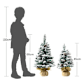 Miniatyrbillede 5 af 5: Mini Juletræ med LED Lys Realistisk Udseende Levende Farve Batteridrevet Oplyst Kunstigt Juletræ Ornament 60cm,Warm light