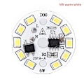 Miniatyrbillede 1 af 3: LED Pære Patch Lampe SMD Plade Cirkel Modul Lyskilde Plade Til Pære Lys 5w warm white