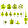 Miniatyrbilde 2 av 5: Brubaker 101-dels Julekuler med Topppynt i Lilla, Julepynt til Juletreet Green