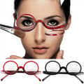 Miniatyrbillede 2 af 8: [LCS] Roterende Forstørrelsesglas Makeupbriller Briller +1.0~+4.0 sort sort black strength 3.0