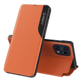 Pikkukuva 1 / 5: Oppo Find X5 Pro View Window -puhelimen kotelo, liiketoimintapuhelimen kotelo PU-nahasta magneettisella imeytymisellä, kääntyvä kansi Orange
