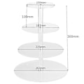 Miniatyrbilde 3 av 5: 3/4/5/6-trinns kakefat Transparent glass displaystativ dekorasjonsverktøy 6 Layer