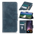 Miniatyrbillede 1 af 5: Til iPhone 15 Mirren Crazy Horse Texture Vandret Flip Læder Telefon Case (sort) Blue For iPhone 15