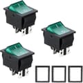 3st Grön På/Av Vippströmbrytare 16A/250V 20A/125V AC (DPST)