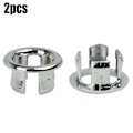 Miniatyrbild 2 av 5: Badrumsvask Overflow Ring Avloppshålslock Reservdel A 2PCS