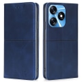 Miniatyrbillede 1 af 5: Telefoncover til Tecno Spark 10 4G med kortspor, ko-lædertekstur, PU-læder, stand - Blå Blue