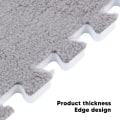 Miniatyrbillede 2 af 5: 10 stk. Plysstofgulvmatte Blød Tyk Split Fuge Interlocking Plysstofgulvtæppe Grey