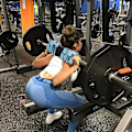 Miniatyrbillede 3 af 5: Squat- og Hip Thrust-puder til ben-dag, vægtstangspuder sidder fast, tyk pude til komfortable squats Blue