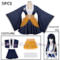 Miniatyrbillede 2 af 4: Anime Hashibira Inosuke Cosplay Halloween Kostumer til Kvinder Kostume Kjole Spil Tøj Uniform Kjole Kostume Rolle XL XL long wig