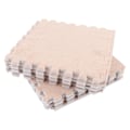 Miniatyrbilde 2 av 5: 10 stk. Plussj Skumgulvmatte Myk Tykk Split Joint Interlocking Plussj Skum Teppe For Romgulv Light Tan