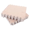 Miniatyrbillede 2 af 5: 10 stk. Plysstofgulvmatte Blød Tyk Split Fuge Interlocking Plysstofgulvtæppe Til Værelse Gulv Light Tan
