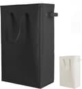 2-pack Slim Laundry Basket, Foldable Laundry Hamper, Thin Dirty Clothes Storage, Narrow Foldable Laundry Bag, Space-Saving Basket Black