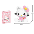 Miniatyrbilde 1 av 5: Byggeklosser Sanrio Anime Figur Kuromi Samlet Leke Dekorativ Ornament Modell My Melody Barnepuslespill Gaver Hello kitty