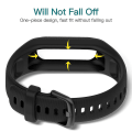 Miniatyrbild 4 av 5: 3 st Soft Silikonband för Garmin Vivosmart 5 Armband Ersättnings Sport Färgglada Armband för Vivosmart 5 Armband Black-White-Blue