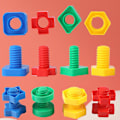 Miniatyrbillede 2 af 5: Børne Baby DIY Skrue Samlet Legetøj Form Matchende Byggeklodser Tidlig Uddannelse Stable Legetøj