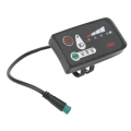 Miniatyrbilde 3 av 4: Elektrisk Sykkel LED Strømvisningspanel Elektrisk Sykkel Modifikasjonsvisning Måler Med Vanntett 5p Hannkontakt For 22.2mm Styre 48V