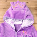 Miniatyrbild 3 av 4: Baby Kids Mickey Mouse Huvad Badrocka Fleece Dressing Gown Pojk Flicka Sovkläder Nattkläder Purple 4-5 Years