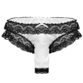 Miniatyrbillede 1 af 5: Mænds Åben Front Thong White L