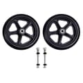 Rullstols framhjul 6/7/8 tum solida universella hjulbytespar black 7