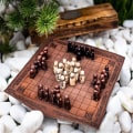 Miniatyrbillede 5 af 5: Hnefatafl Brætspil, Viking Skak Sæt, Træ Skak Sæt, Voksen/barn Rejse Sæt Med Trækasse