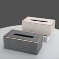 Miniatyrbillede 4 af 5: PU læder kosmetisk tissue box tissue box tissue box til kontor/hjem apricot