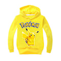 Miniatyrbilde 1 av 3: Genser med hette for barn, gutt og jente, tegneserie Pikachu, gul yellow 150cm