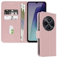 Pikkukuva 1 / 5: Xiaomi Redmi 14C -kotelo, lompakko ja videoteline, pölyinen vaaleanpunainen Rosa