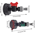 Miniatyrbillede 3 af 3: S60x6 IBC Vandtank 1000l Ton Spand Switch Connector Have Connector (Kun Hane [Gratis Forsendelse]